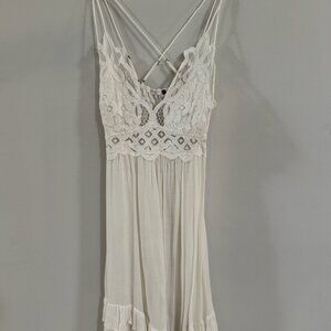 Free People White Lace Dress